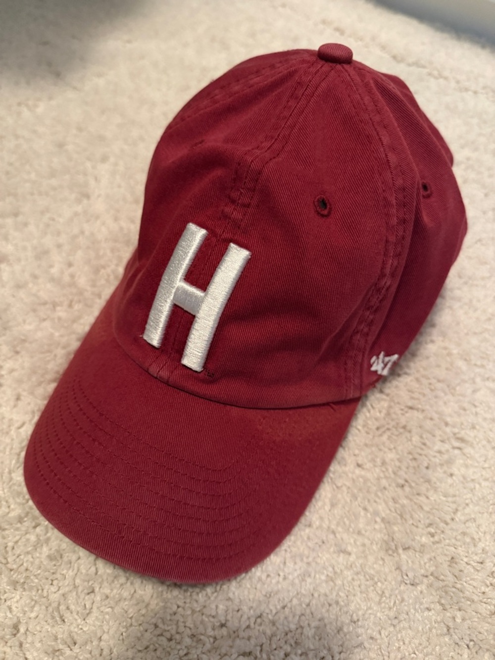 Harvard Maroon 'H' Embroidered Baseball Cap